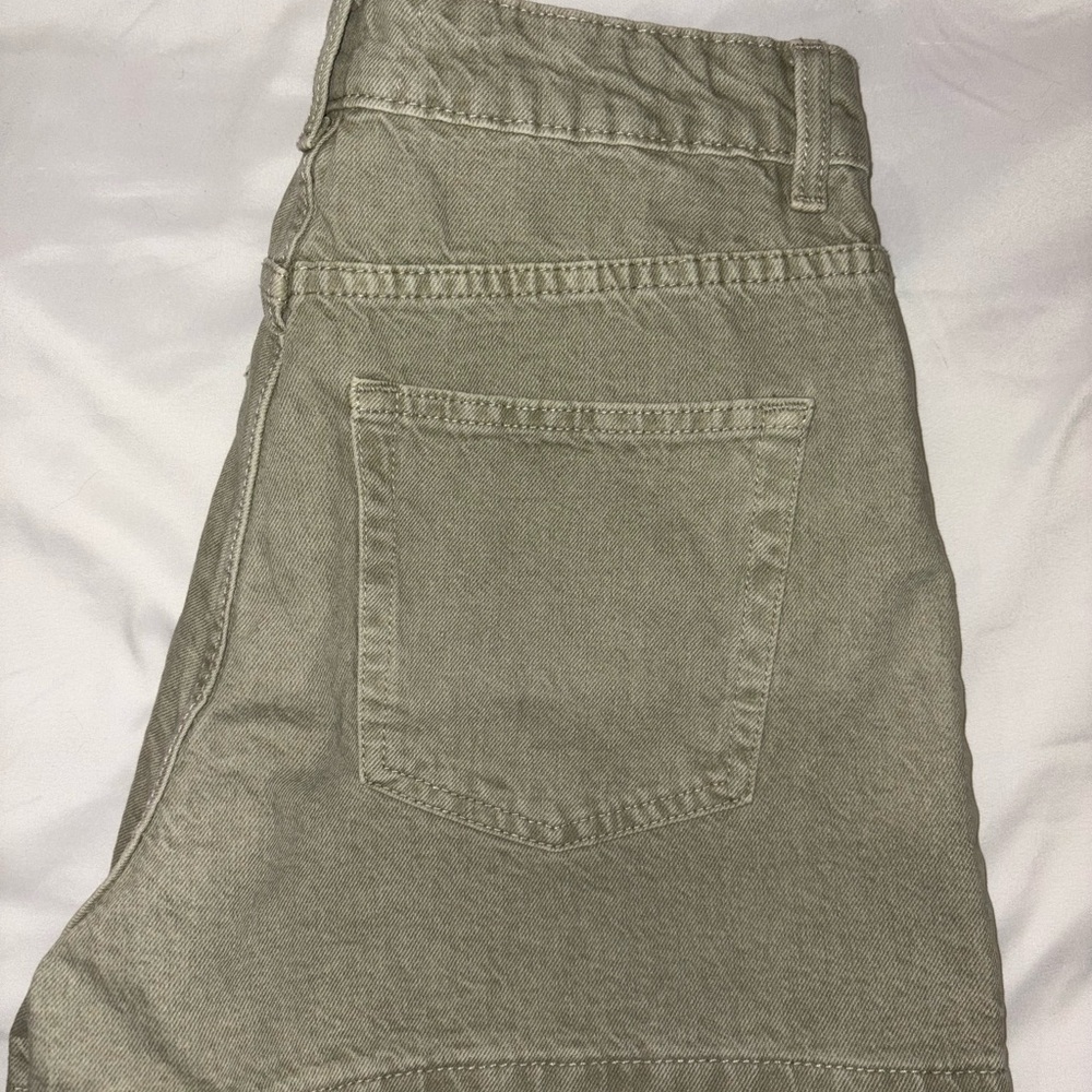 Primark Women's Jean Shorts - Sage Green